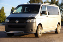 Volkswagen T5 2010–2015 Onderste dubbele lip 70/48 mm (RVS) foto 1