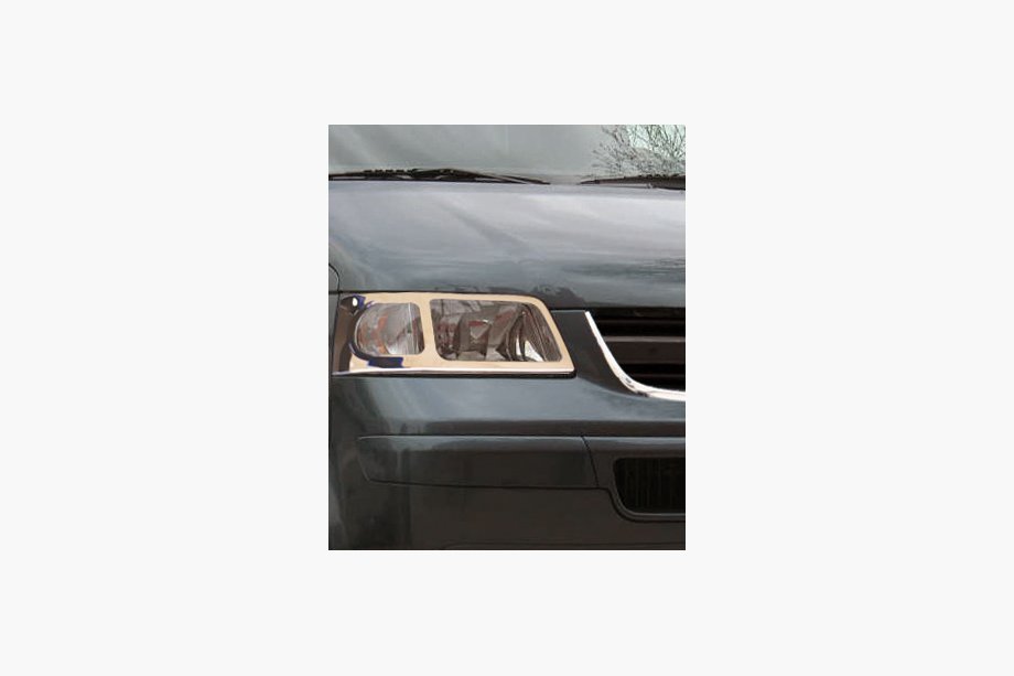 Volkswagen T5 Multivan 2003–2010 Chroom koplampomlijsting voorzijde (RVS, Omsa) Image