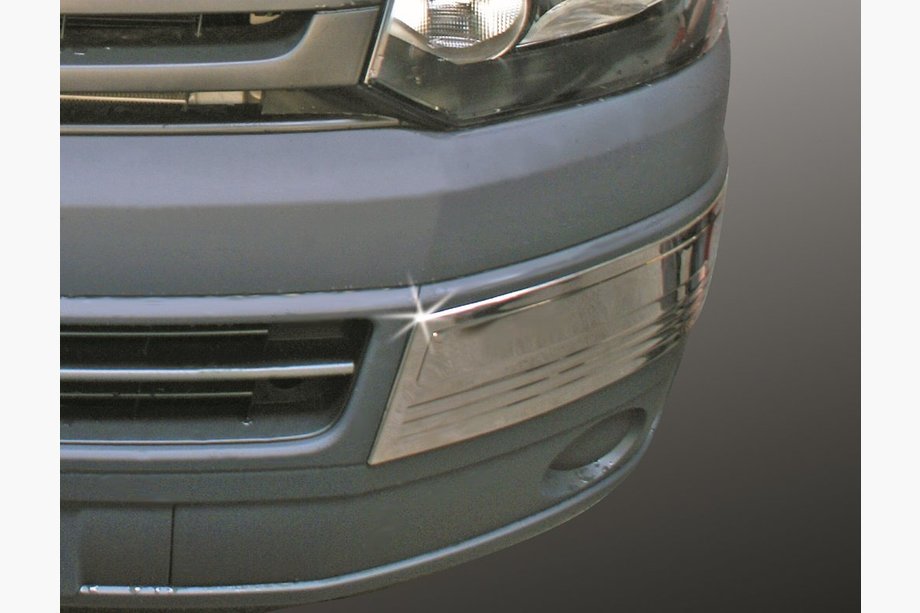 Volkswagen T5 2010–2015 RVS hoekbeschermers voor de voorbumper (set 2 stuks) Image