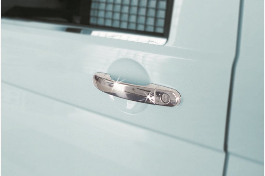 Volkswagen T5 Caravelle 2004–2010 RVS deurgreep covers Set van 3 stuks. Carmos - Turks staal Image