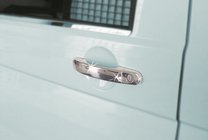 Volkswagen T5 Caravelle 2004–2010 RVS deurgreep covers Set van 3 stuks. Carmos - Turks staal foto 1
