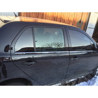 Buiten raamomlijsting set (4-delig, RVS) Skoda Fabia 2000–2007 foto 2