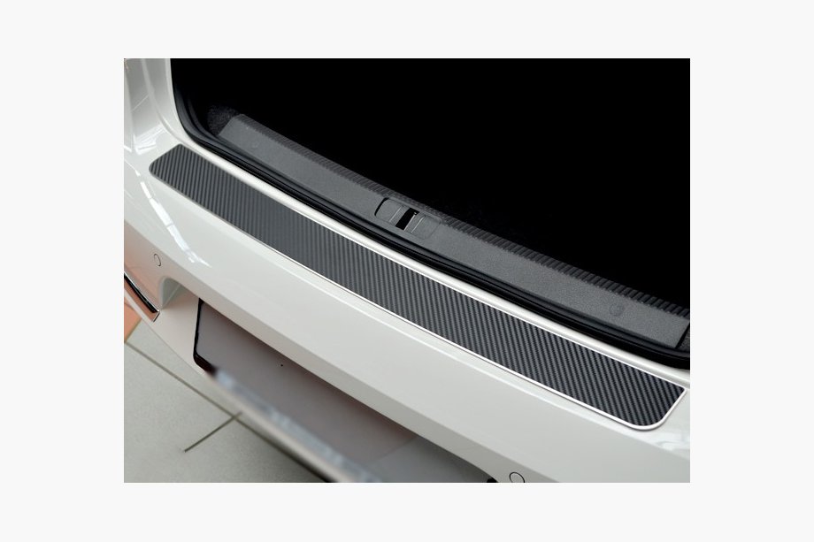 Fiat Doblo II 2010–2022 Achterbumper beschermlijst carbonlook (RVS) Image