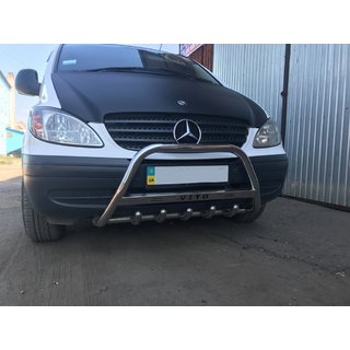 Bullbar 60 mm (RVS) Mercedes Vito W639 2004–2014 foto 1