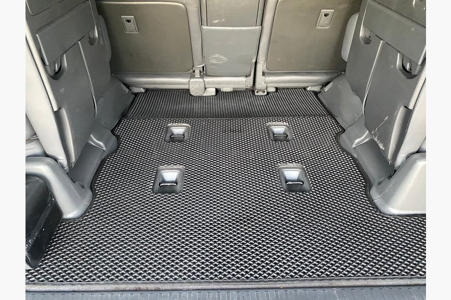 Toyota Land Cruiser 200 2007–2021 Bagageruimtemat 2 stuks (EVA, 7 zitplaatsen, zwart) Image
