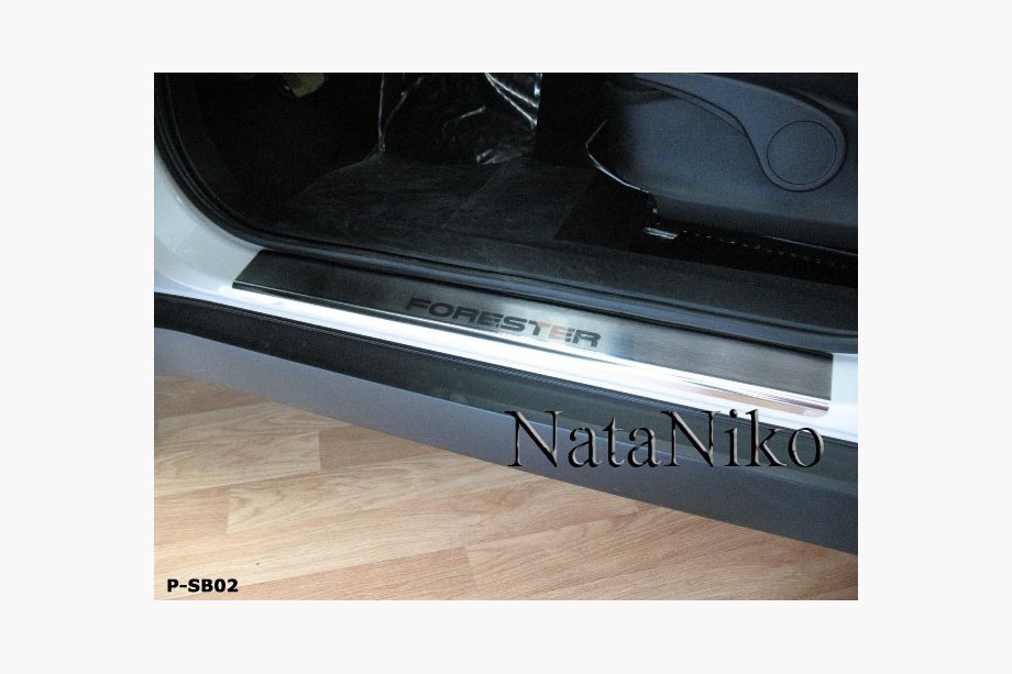 Subaru Forester 2008–2013 Nathanika premium instaplijsten (4 stuks, RVS) Image