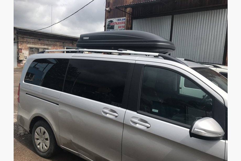 Mercedes Vito/V-klasse W447 2014– Dakrails chroom CAN origineel design (metalen steunen) Image