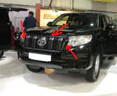 Toyota Land Cruiser Prado 150 2009–2023 Radiateurgrille 2017↗ zwart OEM (met korte lamellen) foto 4