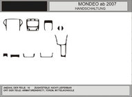 Ford Mondeo 2008–2014 Dashboard sierpanelen (carbon) foto 1