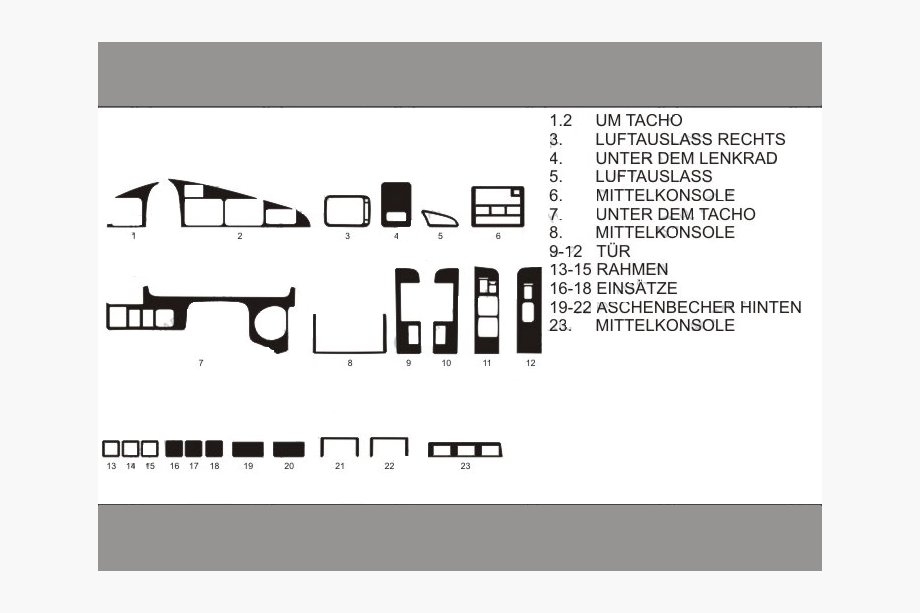 Toyota Land Cruiser 80 1990–1997 Actie! Dashboardpanelen (carbonlook) Image