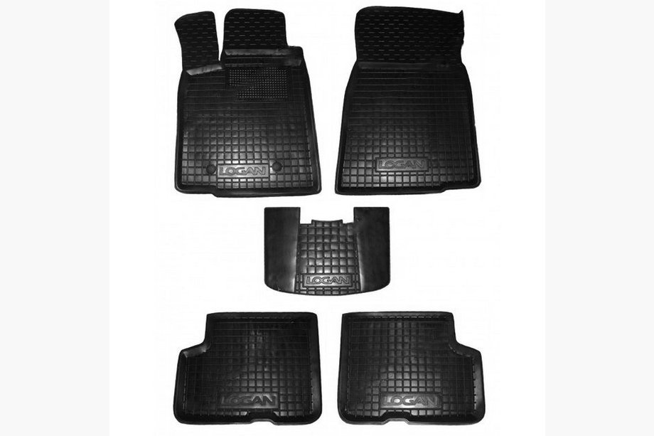Renault Logan MCV 2005–2013 Rubberen automatten met opstaande rand (Autogumm) Image