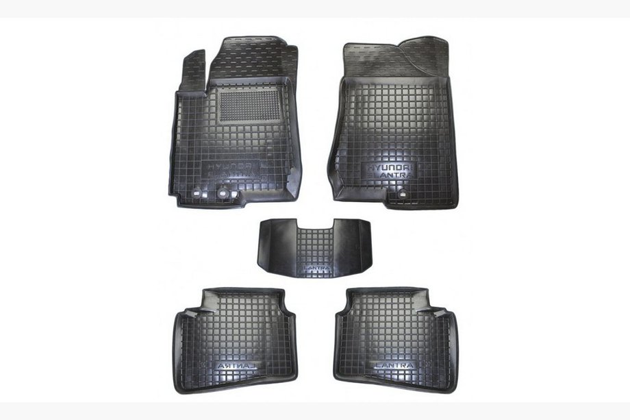 Hyundai Elantra (HD) 2006–2011 Rubberen automatten met opstaande rand (Autogumm) Foto 1