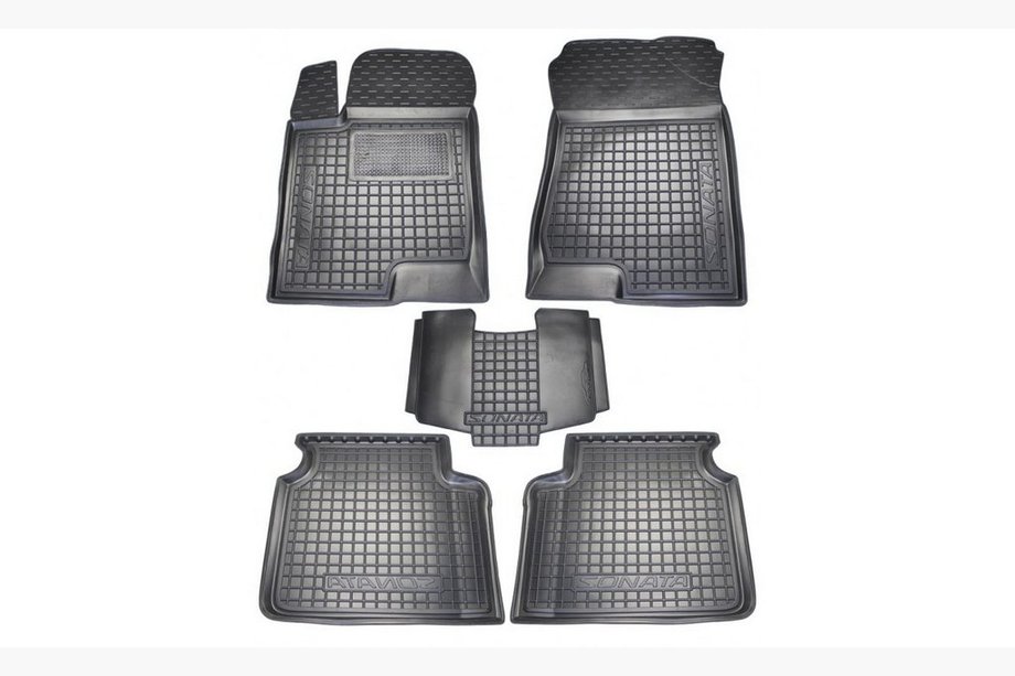 Hyundai Sonata NF 2004–2009 Rubberen automatten met opstaande rand (Autogumm) Image