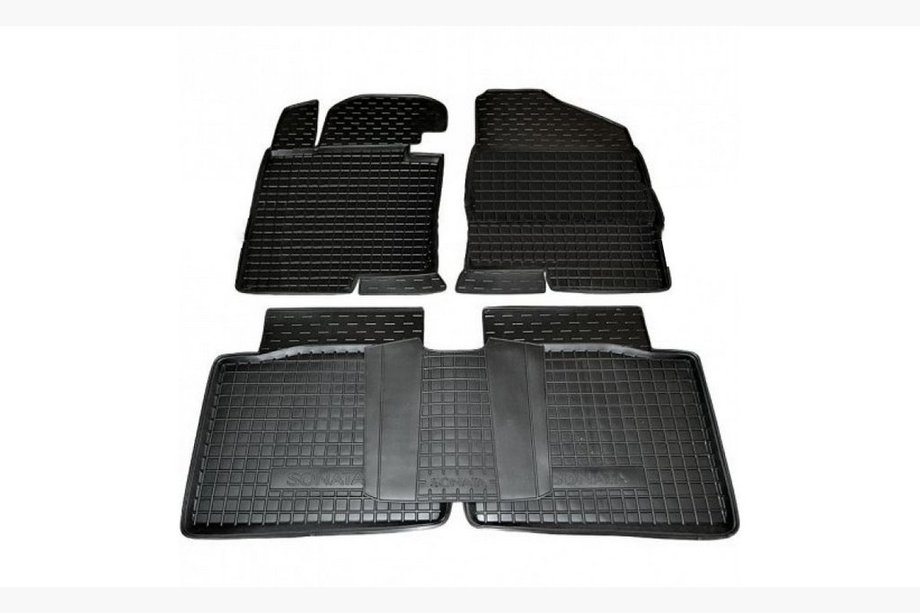 Hyundai Sonata YF 2010–2014 Rubberen automatten met opstaande rand (Autogumm) Image