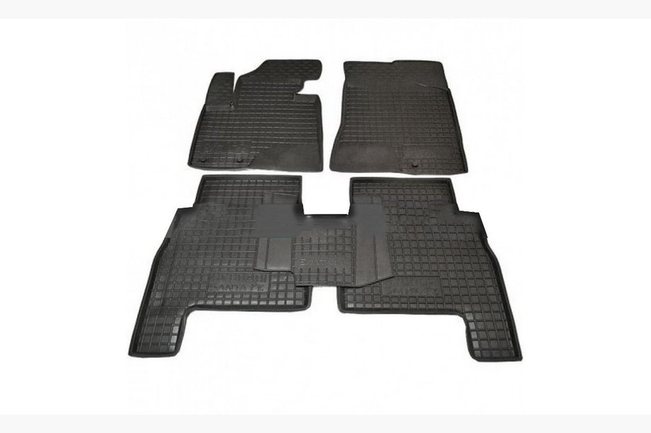 Hyundai Santa Fe 2 2006–2012 Rubberen automatten met opstaande rand 2006-2010 (Autogumm) Image