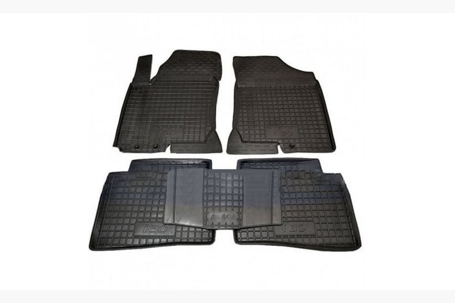 Hyundai I-30 2012–2017 Rubberen automatten met opstaande rand (Autogumm) Image