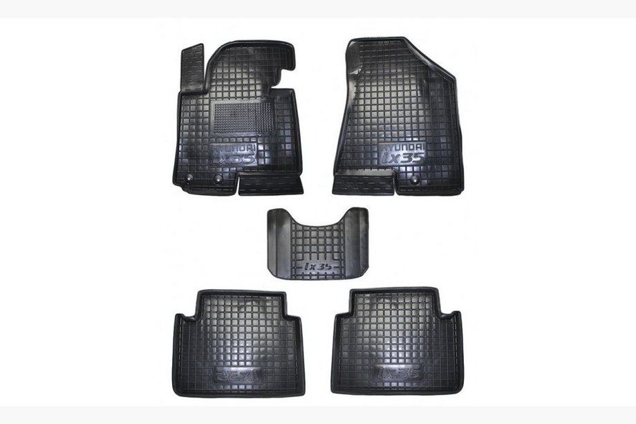 Hyundai IX-35 2010–2015 Rubberen automatten met opstaande rand (Autogumm) Image