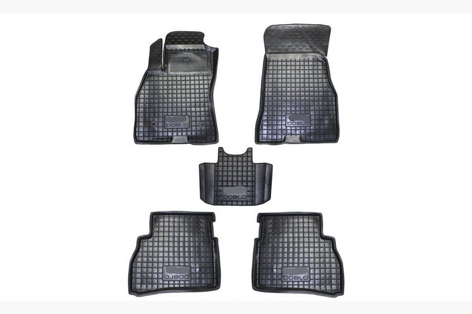 Fiat Doblo II 2010–2022 Rubberen automatten met opstaande rand (Autogumm) Image