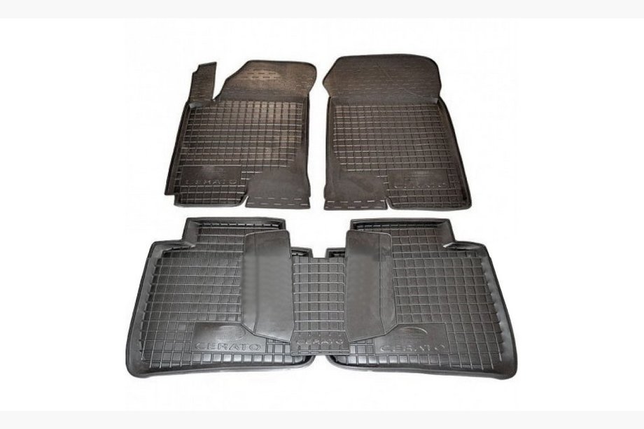 Kia Cerato 1 2004–2009 Rubberen automatten met opstaande rand (Autogumm) Image