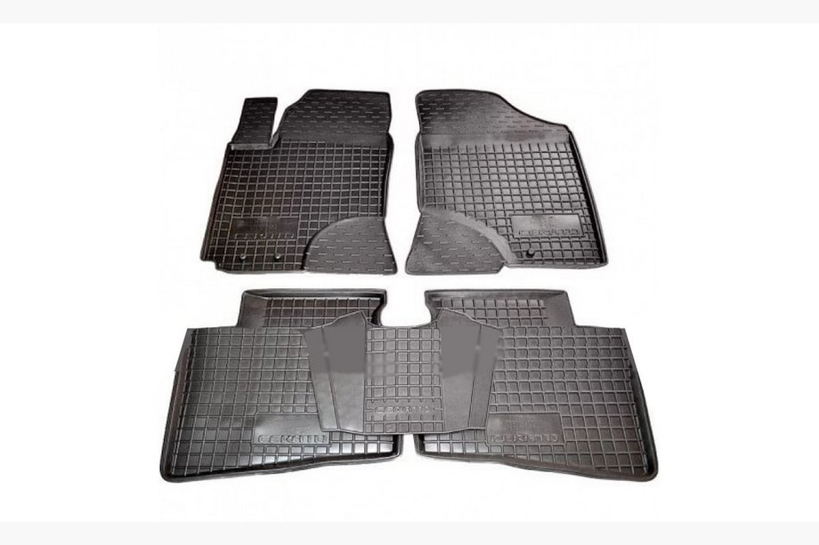Kia Cerato 2 2010–2013 Rubberen automatten met opstaande rand (Autogumm) Image