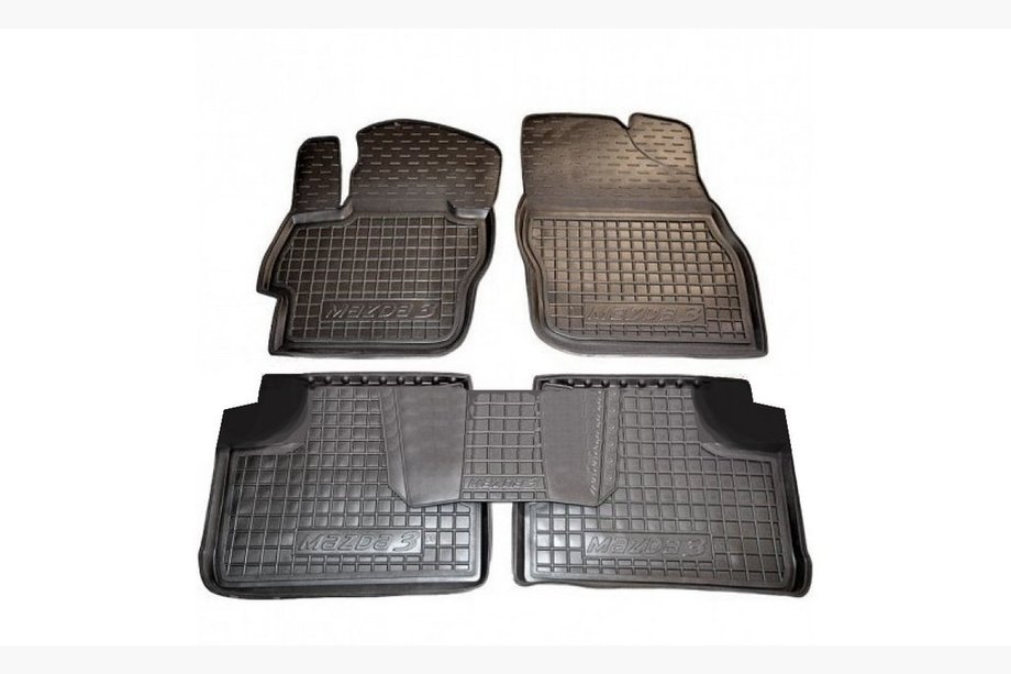 Mazda 3 2009–2013 Rubberen automatten met opstaande rand (Autogumm) Image