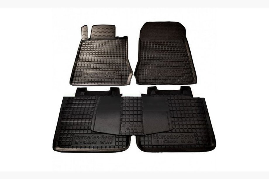Mercedes E-class W210 1995–2002 Rubberen automatten met opstaande rand (Autogumm) Image