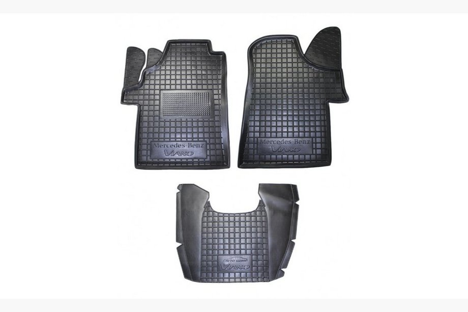 Mercedes Viano 2004–2014 Rubberen automatten met opstaande rand (Autogumm) Image