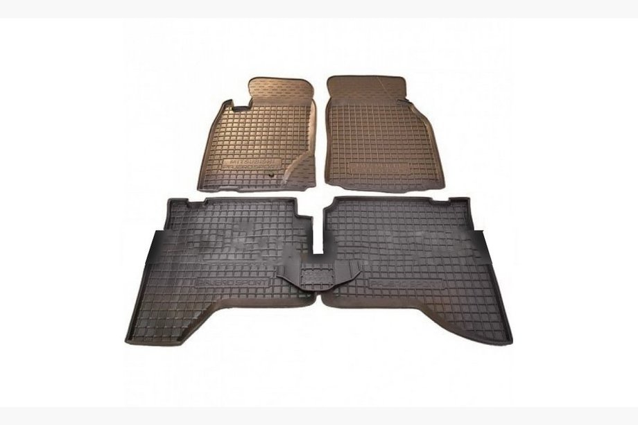Mitsubishi Pajero Sport 1996–2007 Rubberen automatten met opstaande rand (Autogumm) Image