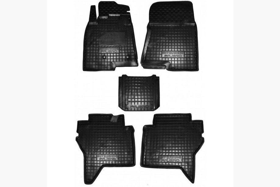 Mitsubishi Pajero Wagon IV 2006–2021 Rubberen automatten met opstaande rand (Autogumm) Image