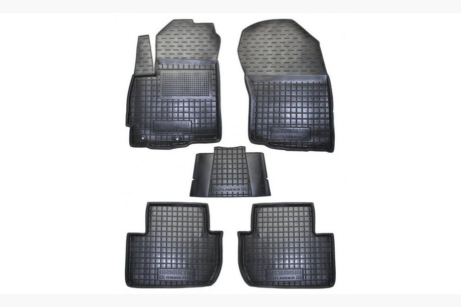 Mitsubishi Outlander 2006–2012 Rubberen automatten met opstaande rand XL (Autogumm) Image