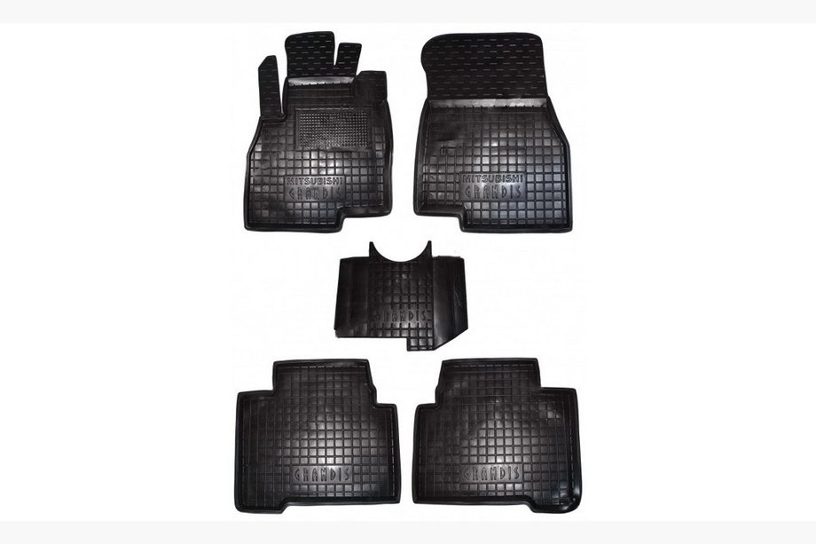 Mitsubishi Grandis 2003–2011 Rubberen vloermatten met opstaande rand voor 5 zitplaatsen (Autogumm) Image