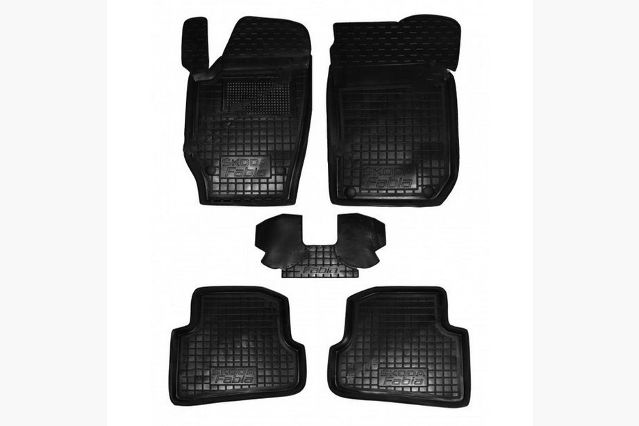 Skoda Fabia 2007–2014 Rubberen automatten met opstaande rand (Autogumm) Image