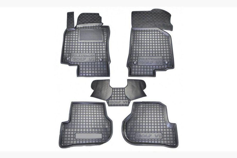 Volkswagen Golf 5 2003–2009 Rubberen automatten met opstaande rand (Autogumm) Image