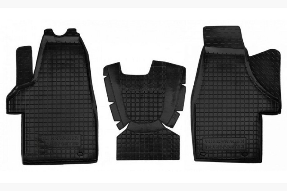 Volkswagen T5 2010–2015 Rubberen vloermatten met opstaande rand Transporter voorzijde 1+1 (Autogumm) Image