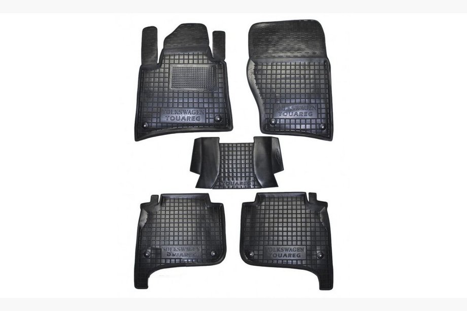 Volkswagen Touareg 2010–2018 Rubberen automatten met opstaande rand (Autogumm) Image