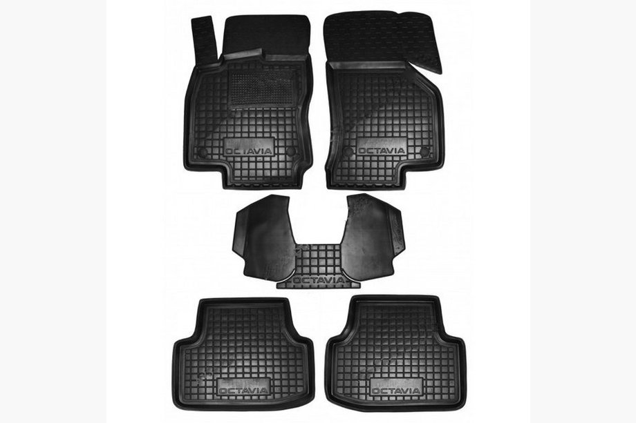 Skoda Octavia III A7 2013–2019 Rubberen automatten met opstaande rand (Autogumm) Image