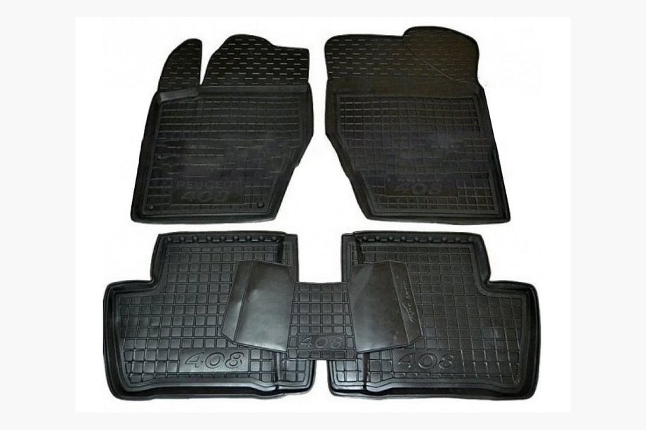Peugeot 408 2010–2018 Rubberen automatten met opstaande rand (Autogumm) Image
