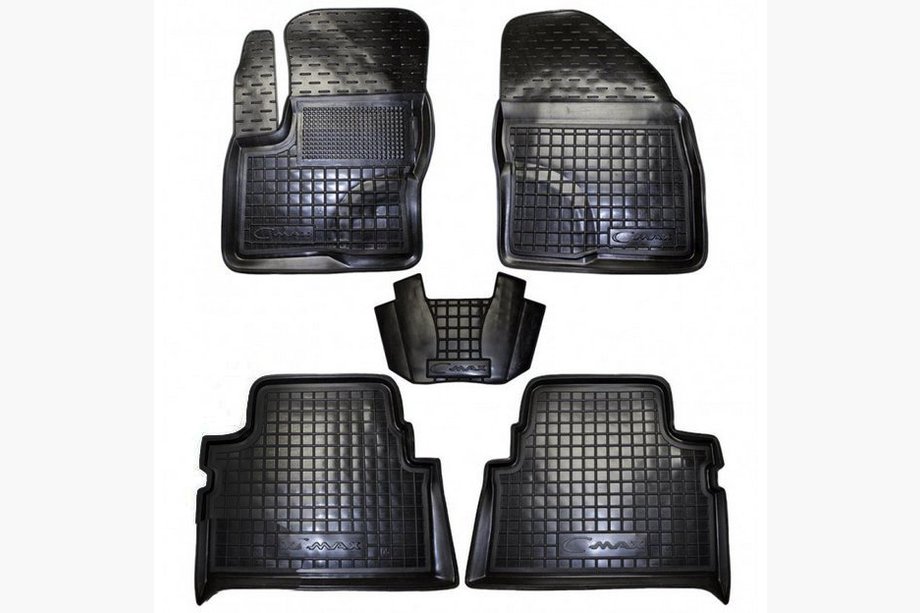 Ford C-Max 2004–2010 Rubberen automatten met opstaande rand (Autogumm) Image