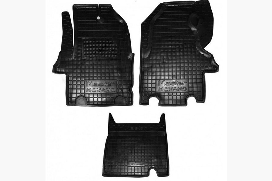 Renault Master 1998–2010 Rubberen automatten met opstaande rand (Autogumm) Image