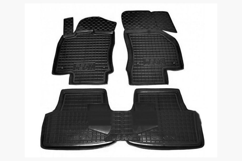 Seat Leon 2013–2020 Rubberen automatten met 3D opstaande rand (Autogumm) Image