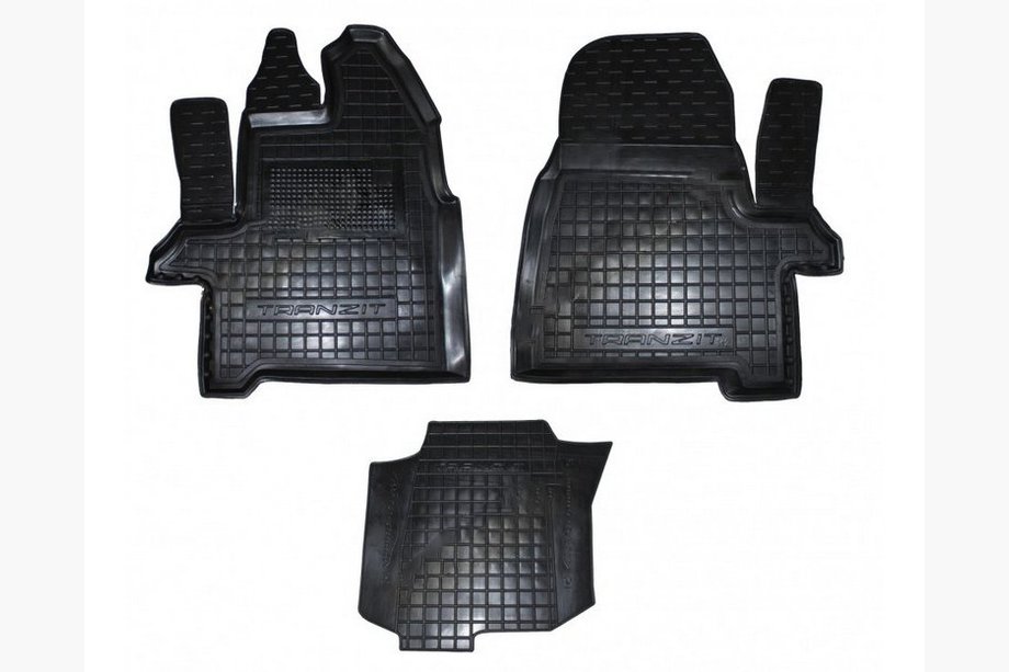 Ford Transit 2014– Rubberen automatten met opstaande rand 1+2 (Autogumm) Image