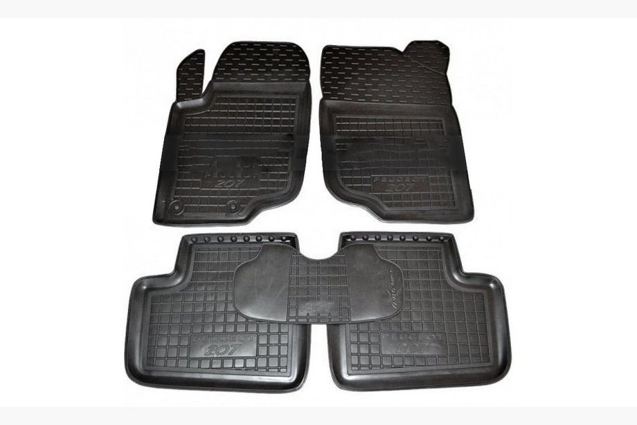Peugeot 207 2006–2014 Rubberen automatten met opstaande rand (Autogumm) Image