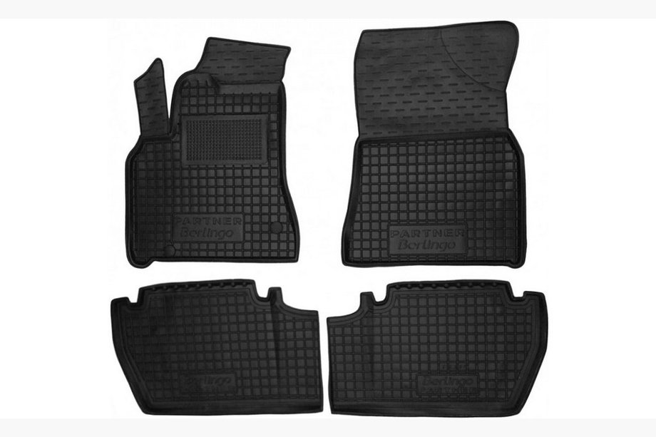 Citroen Berlingo 2008–2018 Rubberen vloermatten met opstaande rand, met armsteun (Autogumm) Image