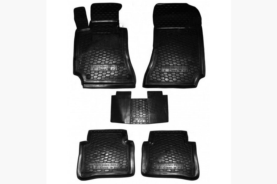 Mercedes E-klasse W212 2009–2016 Rubberen automatten met opstaande rand (Autogumm) Image