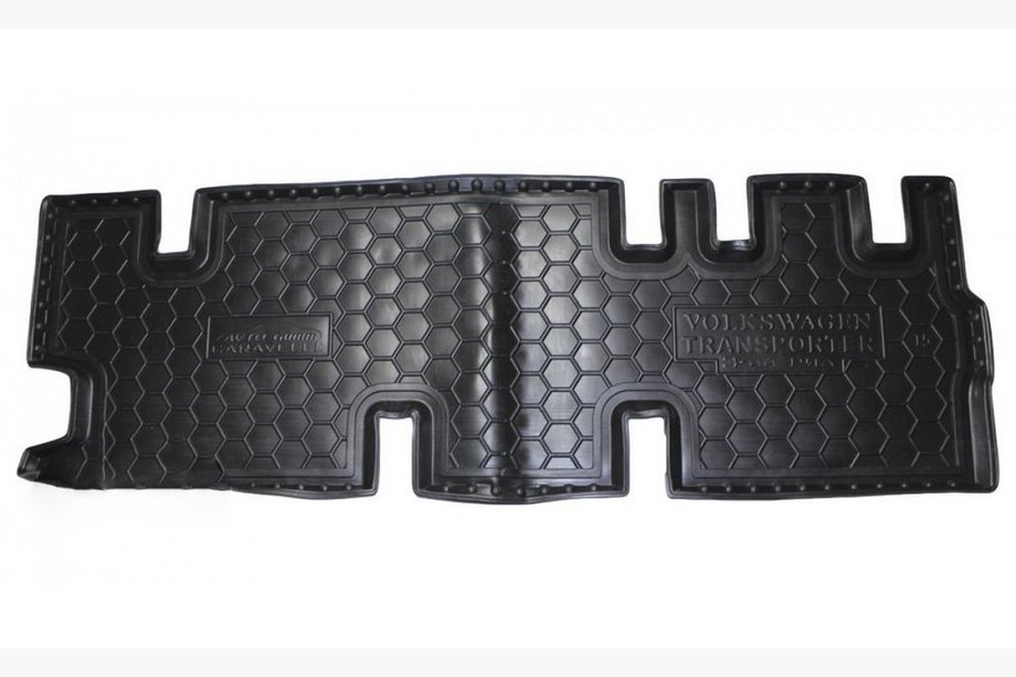 Volkswagen T5 2010–2015 Rubberen vloermatten met opstaande rand Caravelle 3e rij met kachel (Autogumm) Image