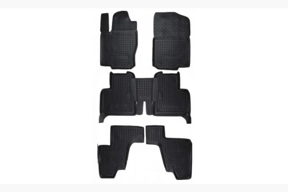 Mercedes GL/GLS-klasse X166 2012–2019 Rubberen automatten met opstaande rand voor 7 zitplaatsen (Autogumm) Image