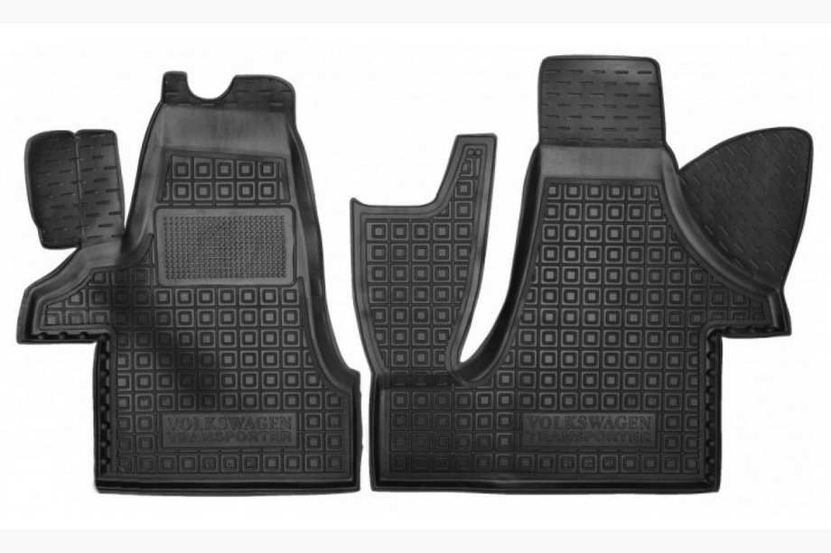 Volkswagen T5 Transporter 2003–2010 Rubberen automatten met opstaande rand (Autogumm, voor 1+2) Image