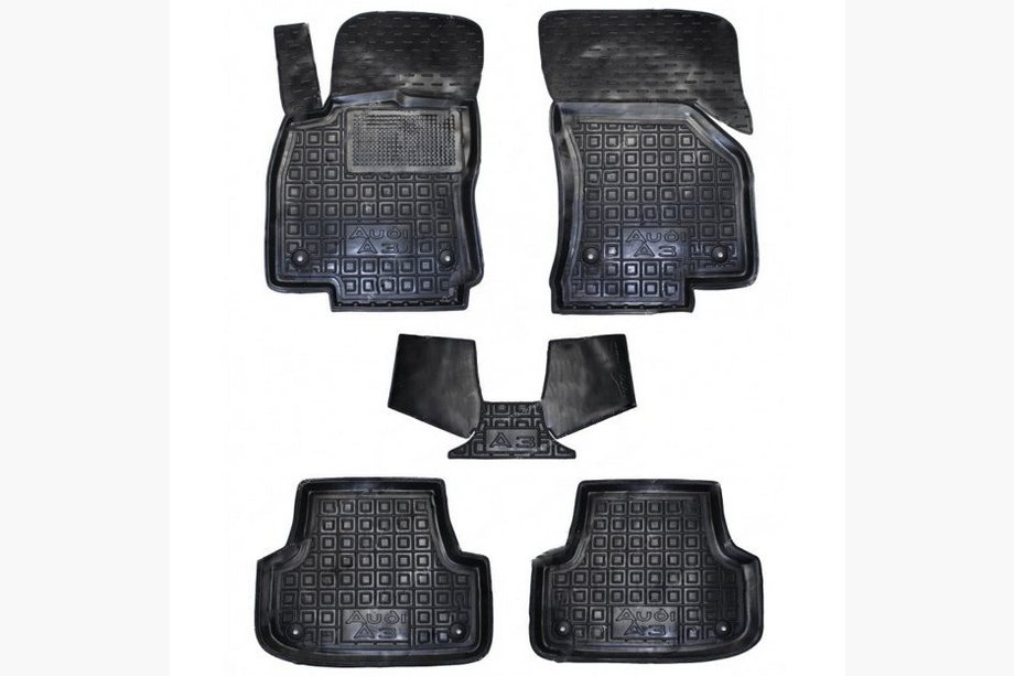 Audi A3 2012–2020 Rubberen automatten met opstaande rand (Autogumm) Image