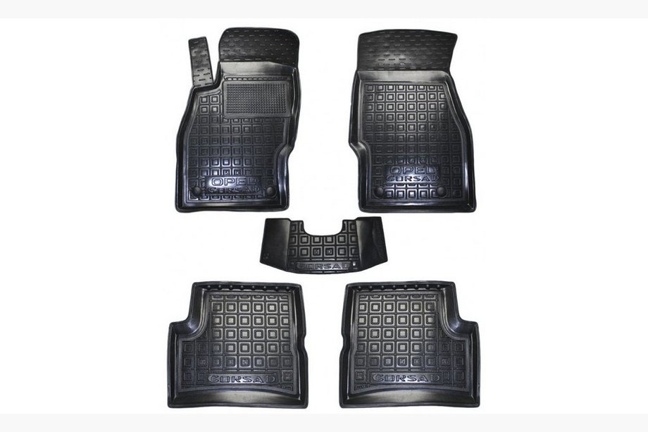 Opel Corsa D 2007–2014 Rubberen automatten met opstaande rand 5D (Autogumm) Image