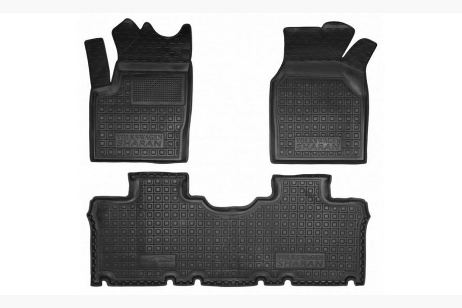Volkswagen Sharan 1995–2010 Rubberen vloermatten met opstaande rand 1995-2000 5-zits (Autogumm) Image